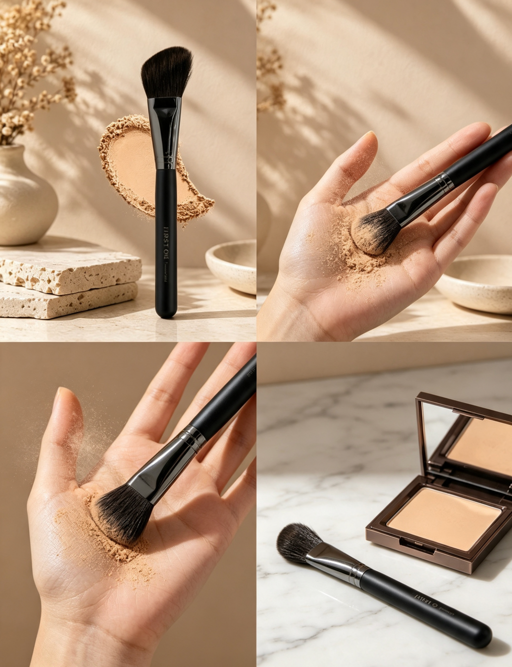 Angled Blush & Contour Brush – Sculpt & Define Cheeks/ Face