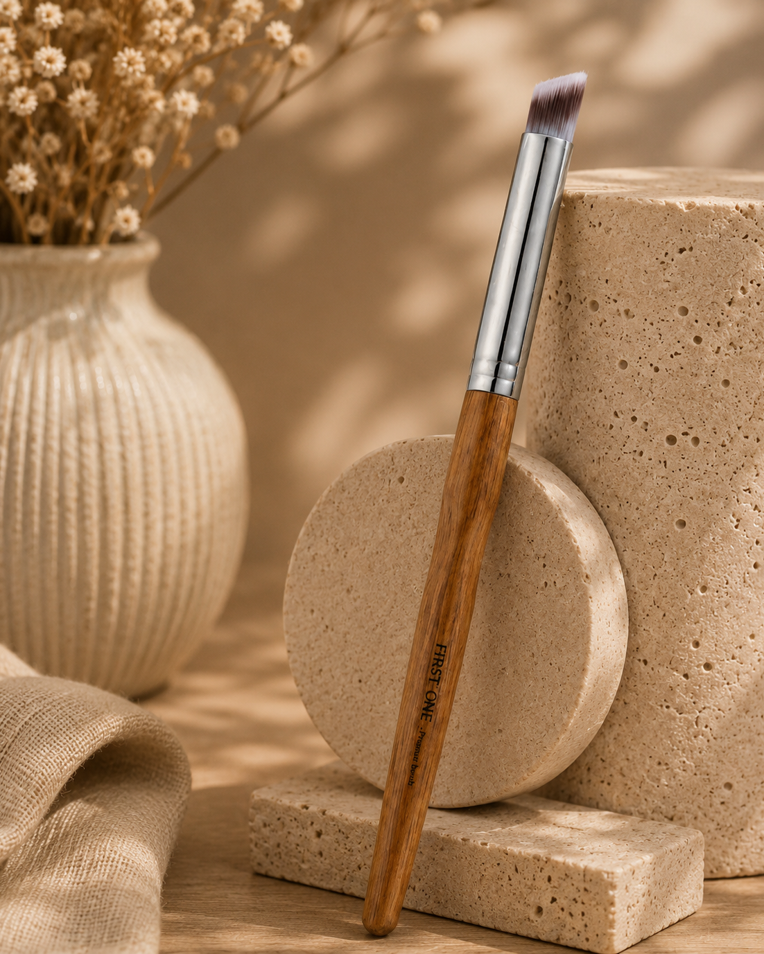 angled concealer brush, concealer brush, precision brush, 7mm brush, synthetic concealer brush, premium makeup brush, handcrafted brush, KOREAN brush, undereye brush, blemish brush, correcting brush, edge definition brush, liquid concealer brush, cream concealer brush, full coverage brush, non-absorbent bristles, zero product waste, seamless blending, pro concealer brush, artisan makeup brush, korean makeup brush, precise application brush. 