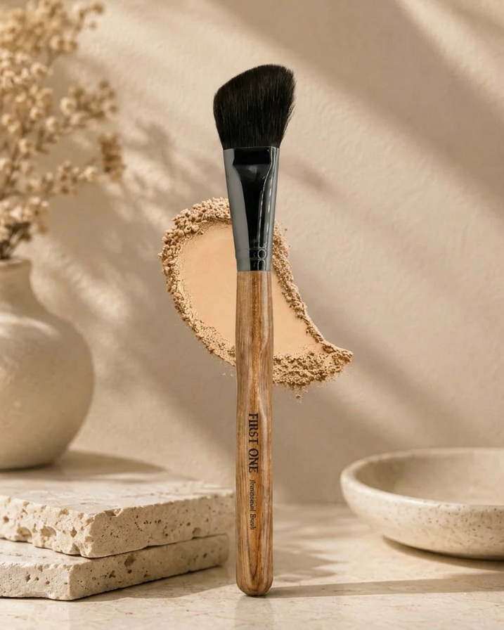 Angled Blush & Contour Brush – Sculpt & Define Cheeks/ Face